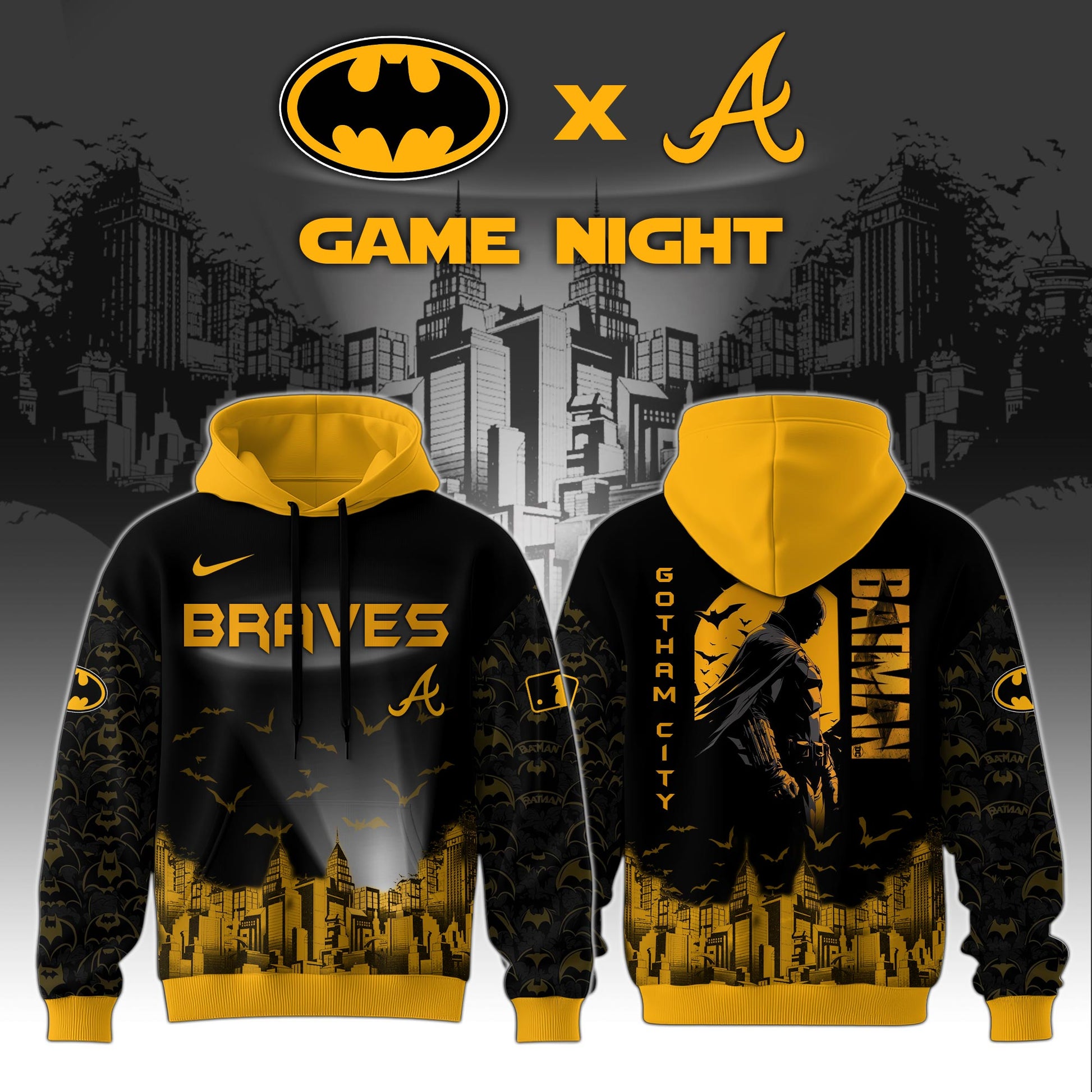 Atlanta Braves x DC Batman Game Night Special Edition Hoodie