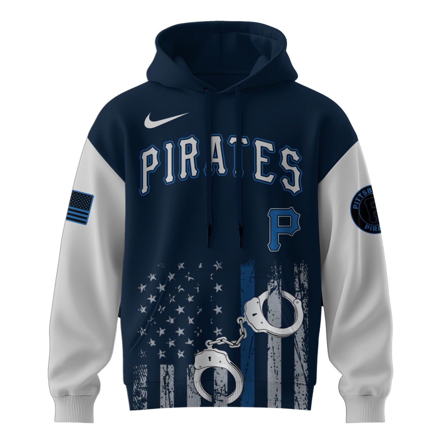 . Pittsburgh Pirates MLB x Law Enforcement Appreciation Day Hoodie Limited
