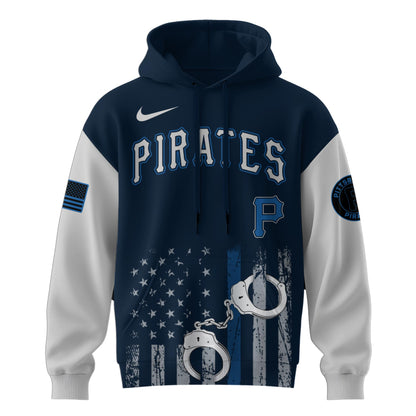 . Pittsburgh Pirates MLB x Law Enforcement Appreciation Day Hoodie Limited