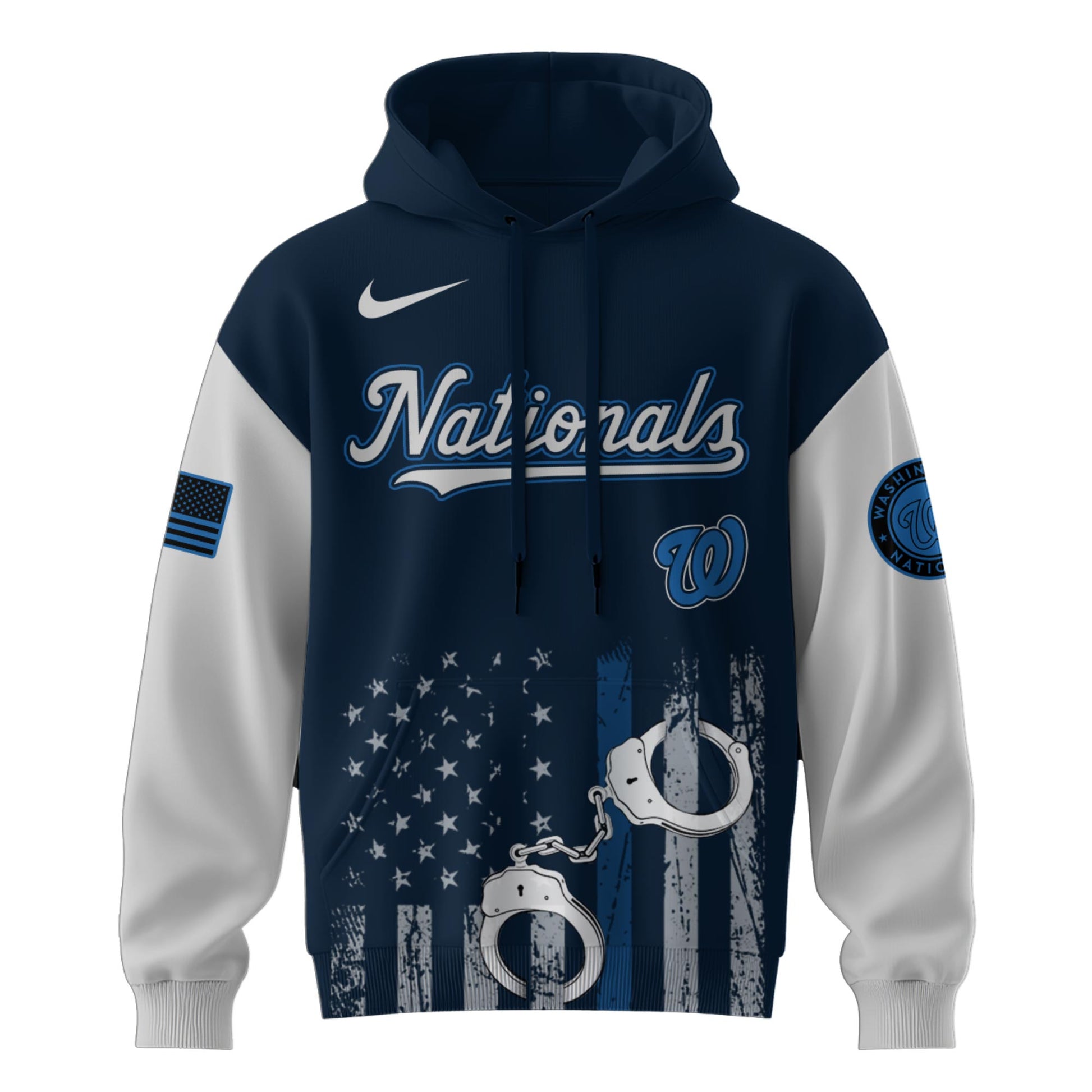 . Washington Nationals MLB x Law Enforcement Appreciation Day Hoodie Limited
