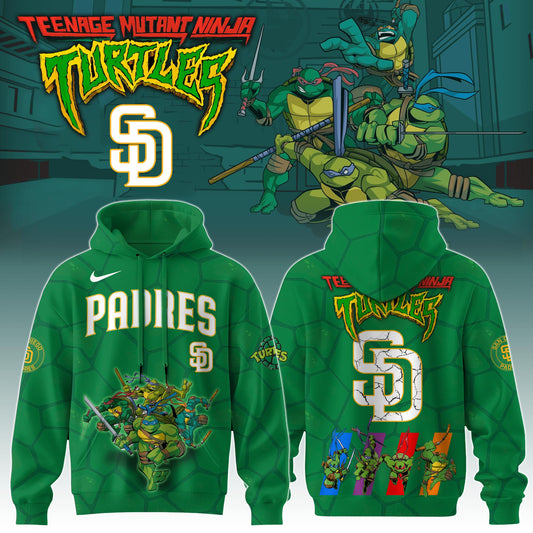 . San Diego Padres MLB x Ninja Turtles Special Edition Hoodie 2025