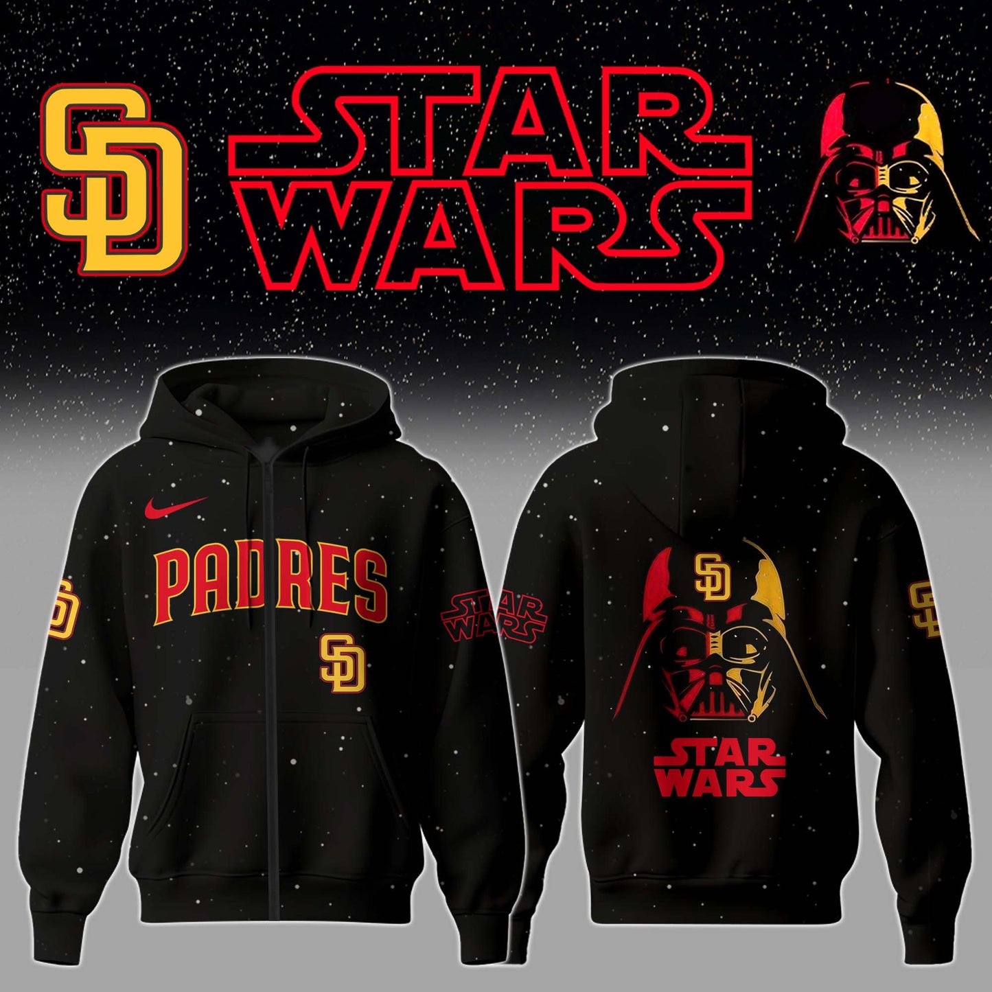 San Diego Padres x Stars Wars Night Hoodie Editions Limited