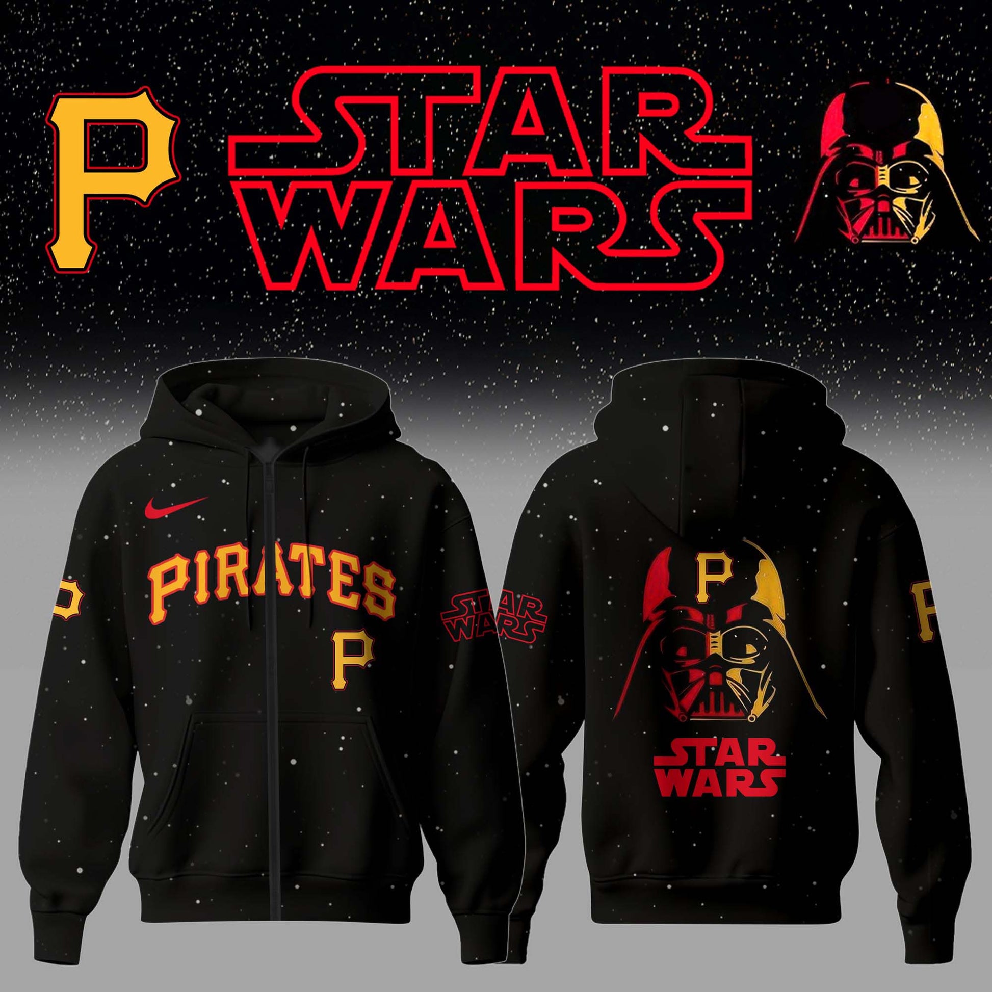 Pittsburgh Pirates x Stars Wars Night Hoodie Editions Limited