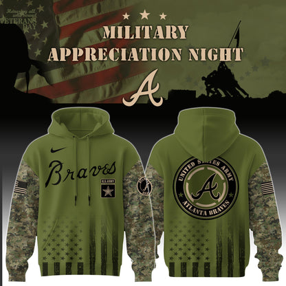 _Atlanta Braves x MLB x Army Military Appreciation Night Hoodie Editions Limited