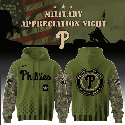 _Philadelphia Phillies x MLB x Army Military Appreciation Night Hoodie Editions Limited