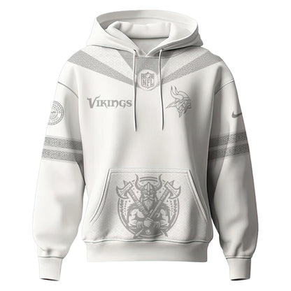 Premium Minnesota Vikings Merch - Minnesota  Vikings Football Winter Warrior Limited Edition Hoodie 2025 - Gear Up For Game Day