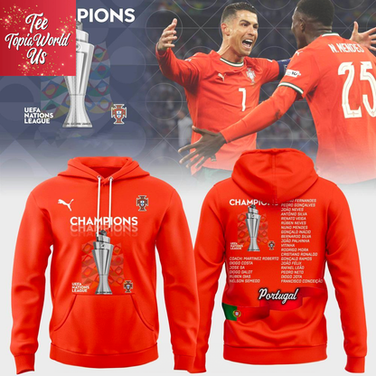 Portugal UEFA Nations League 2025 Champions Hoodie