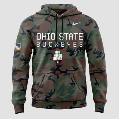 .Limited Edition Military Appreciation Ohio State Buckeyes Football Hoodie