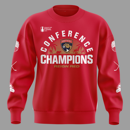 Special Edition Florida Panthers Back-To Back-To-Back Eastern Conference Champions Sweatshirt 2025