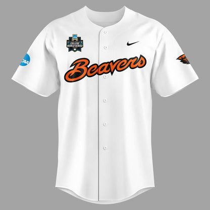 Special New Beavers Baseball OSU Logo White Jersey