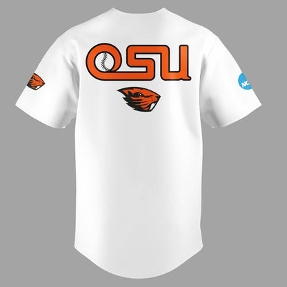 Special New Beavers Baseball OSU Logo White Jersey