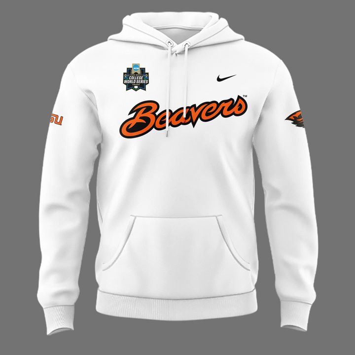 Special New Beavers Baseball Men's College World Series White Hoodie 2