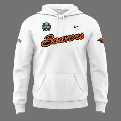 Special New Beavers Baseball Men's College World Series White Hoodie 2