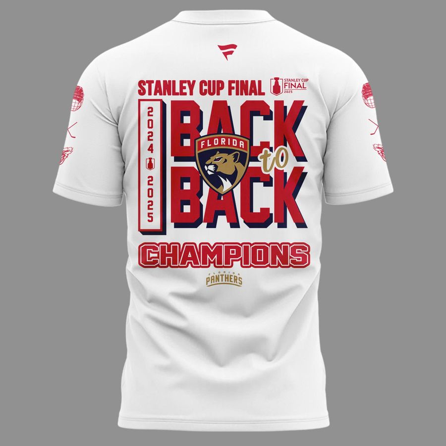 Special Edition Florida Panthers Back-To-Back Stanley Cup Champions T-Shirt 2025