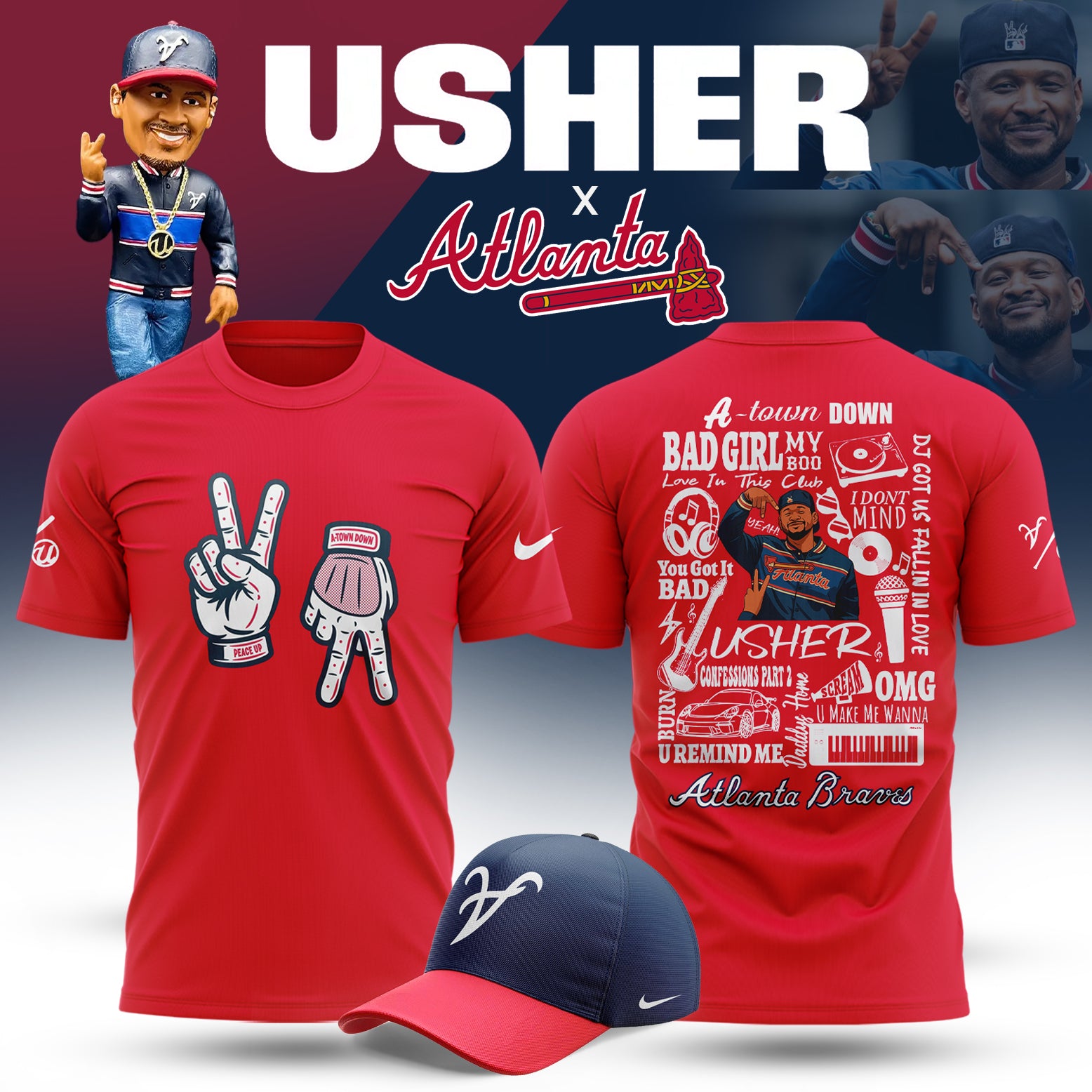 Atlanta Braves x Usher Night 2025 Tshirt