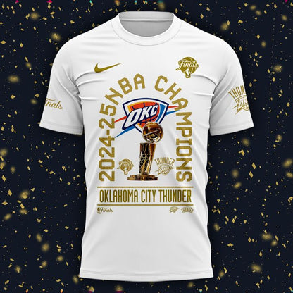 OKC Thunder Basketball T-Shirt 2025 Champions - OKC Thunder Won For City Shirt