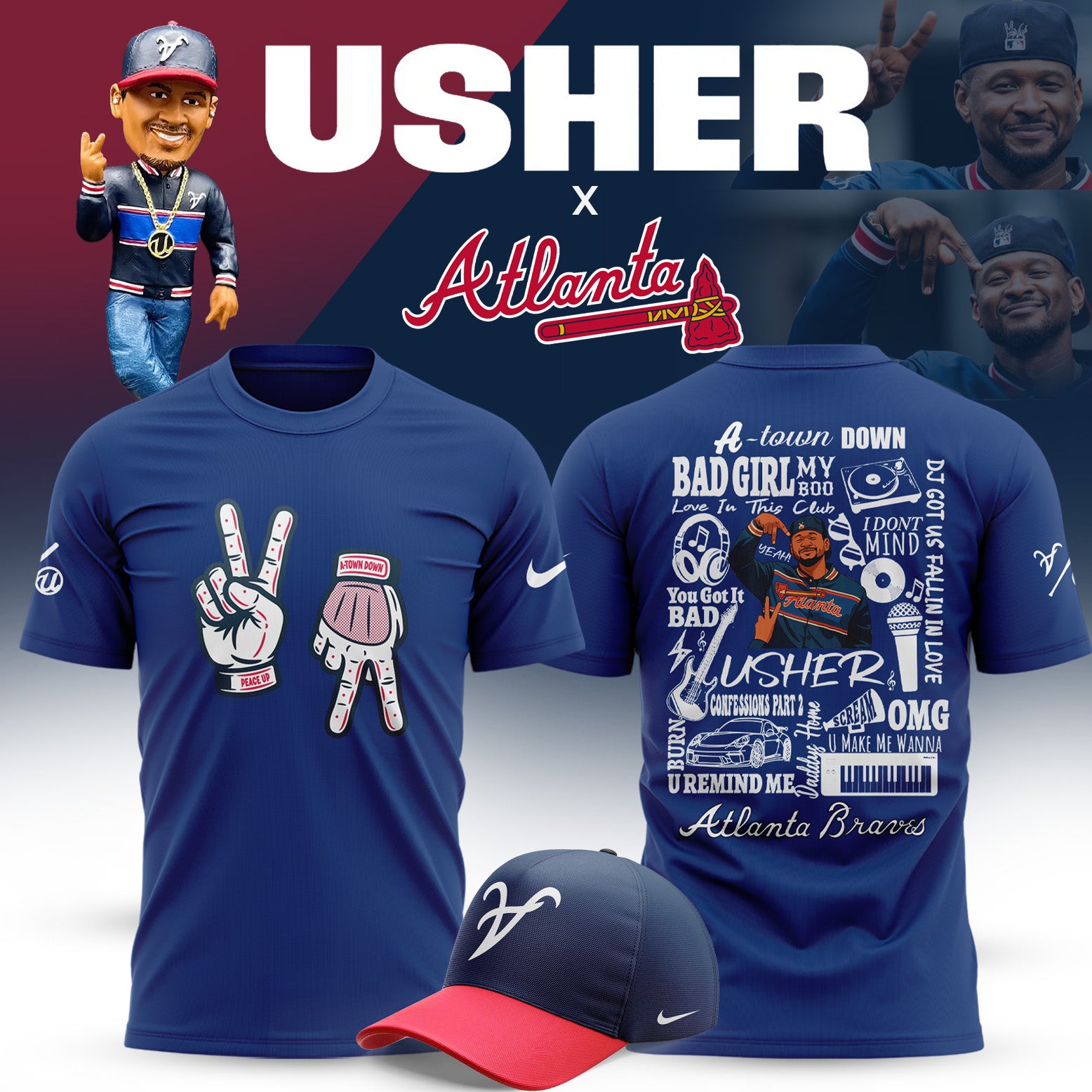 Atlanta Braves x Usher Night 2025 Tshirt