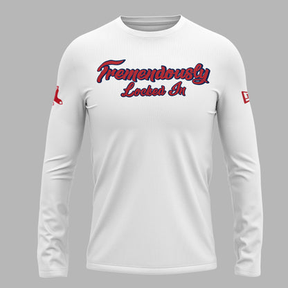 Special New "Tremendously Locked In" White Long Sleeve Shirt