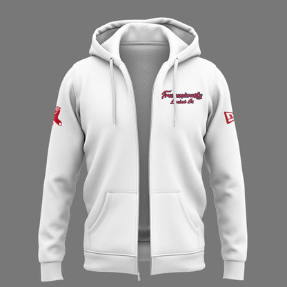 Special New "Tremendously Locked In" White Zip Hoodie