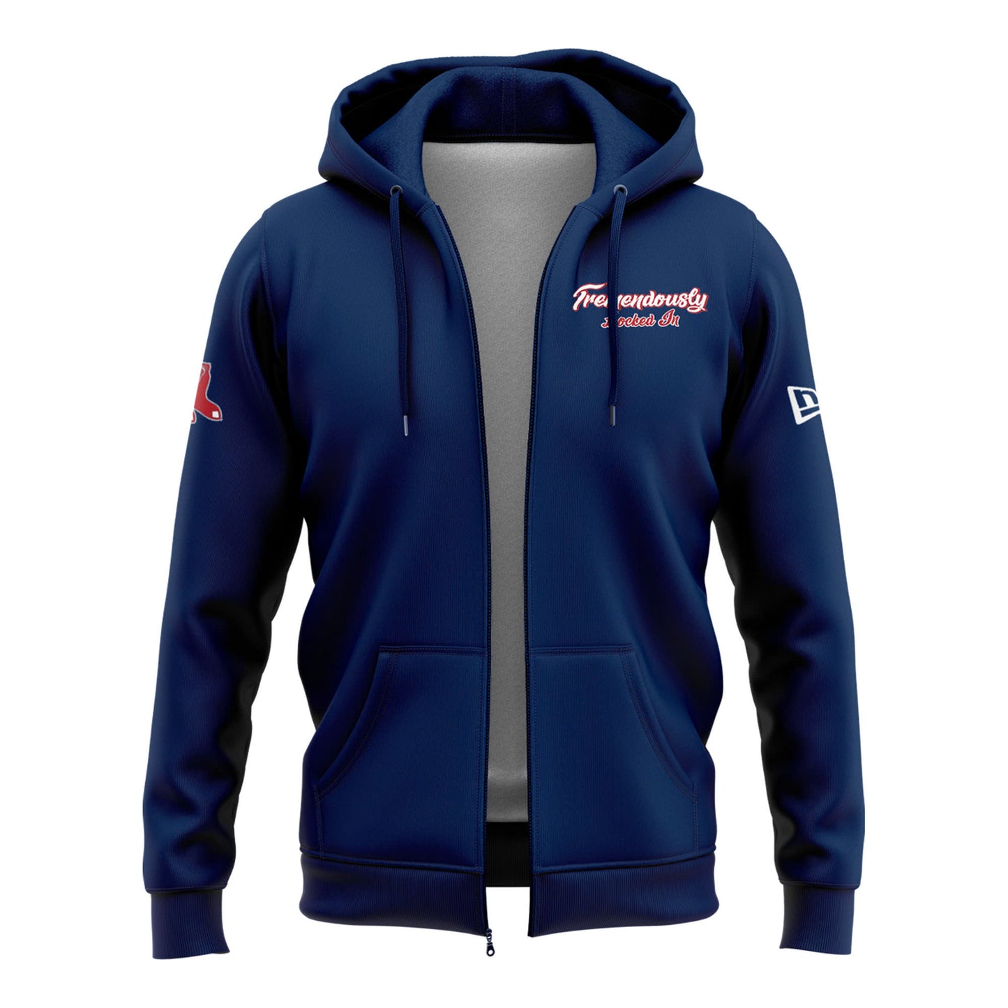 Special New "Tremendously Locked In" Navy Zip Hoodie