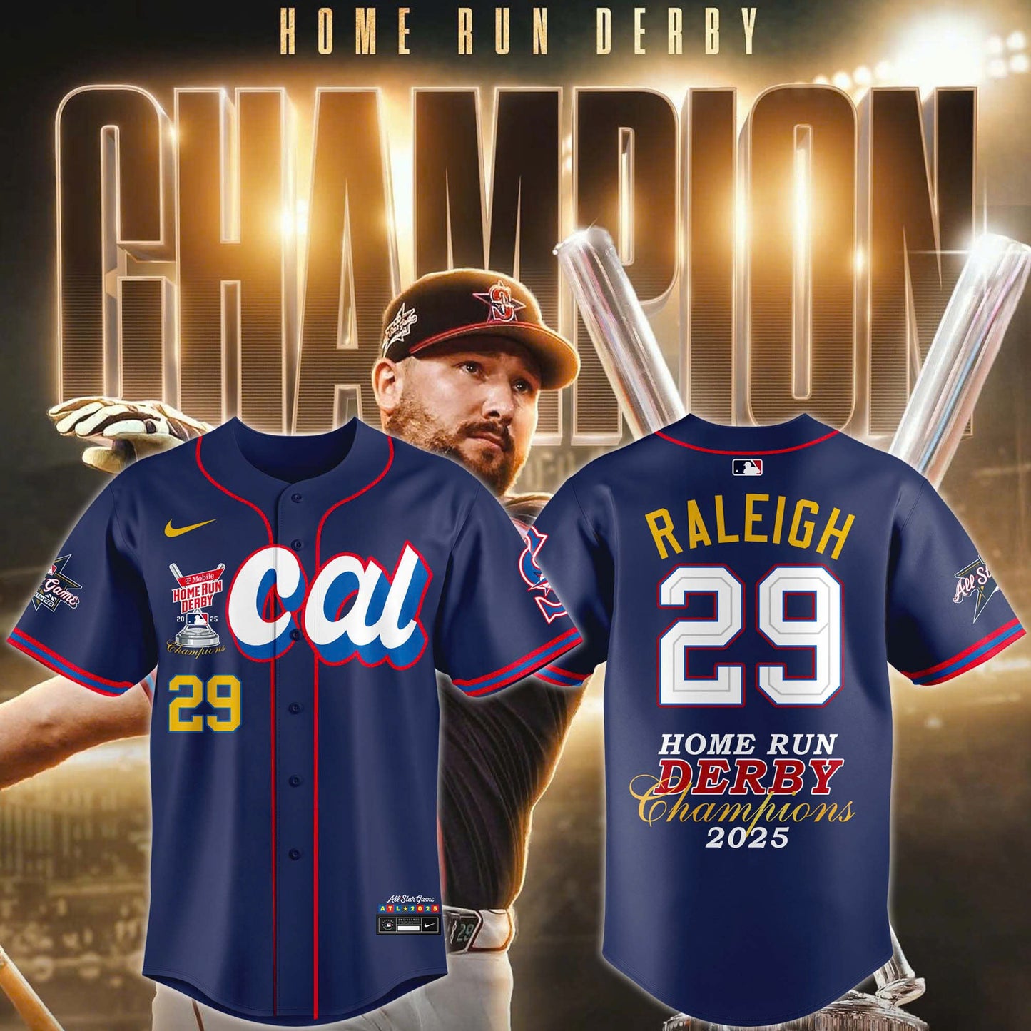 CAL Raleigh 2025 Home Runs Derby Champions jersey