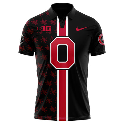 Premium Ohio State Buckeyes Black Polo 2025 Season