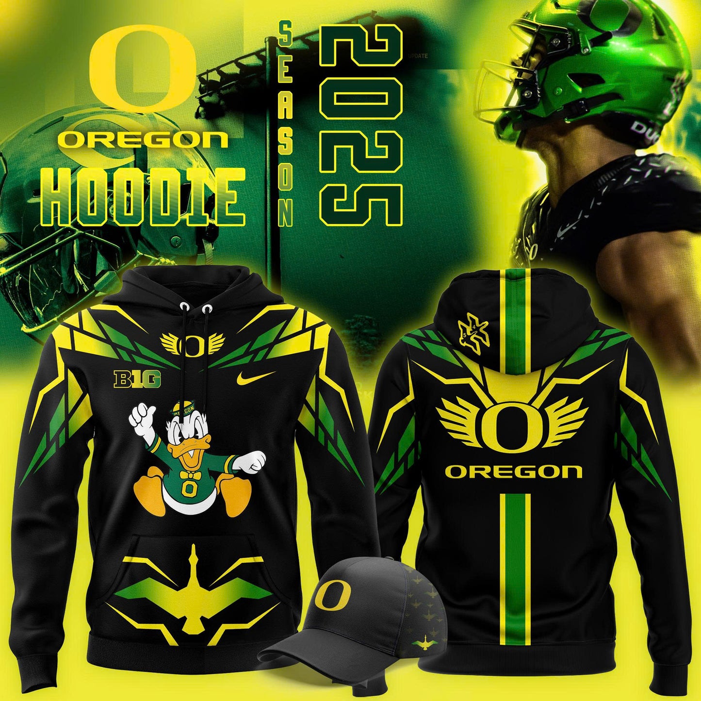 Oregon Ducks Football Season 2025 Hoodie V2