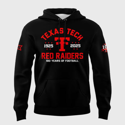 Black Texas Tech Red Raiders 100th Anniversary Fleece Hoodie