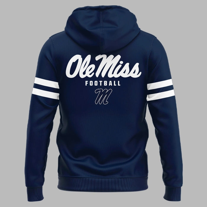 Ole Miss Football Uniform Hoodie - Navy Blue - Limited Edition
