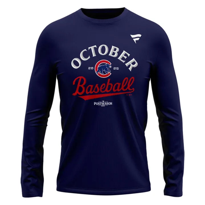 Special Edition October Baseball Post Season 2025 Chicago Cubs Long Sleeve Shirt 2