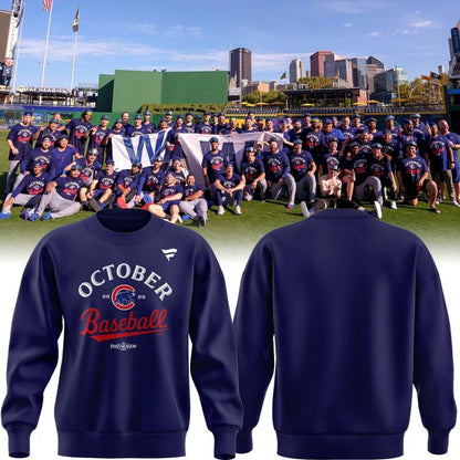 Special Edition October Baseball Post Season 2025 Chicago Cubs Sweatshirt 2