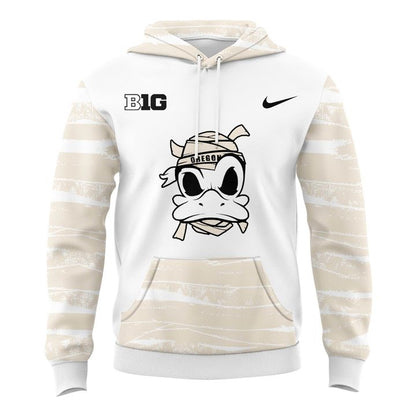 Oregon Ducks Mummy Mode White Combo Hoodie