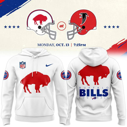 Buffalo Bills 2025 Classic Logo Hoodie - White