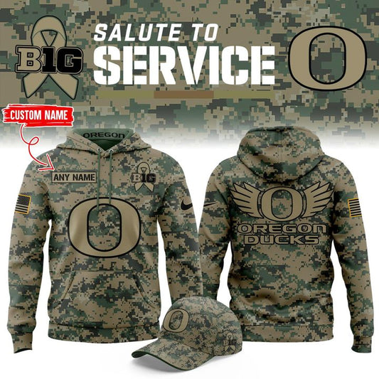 Oregon Ducks '' Salute to Service " 2025 Special Hoodie