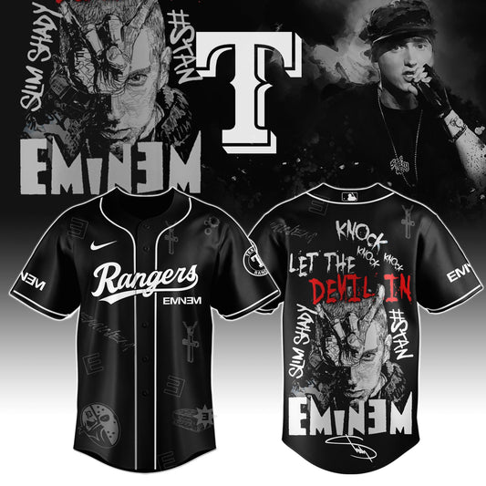 T Rangers x Eminem STANS' TO LAUNCH IN THEATRES WORLDWIDE 2025 Jersey Editions Limited +Selling Out Fast