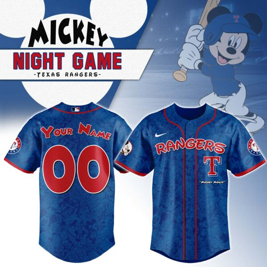 Texas Rangers x Mickey Mouse Baseball Jersey