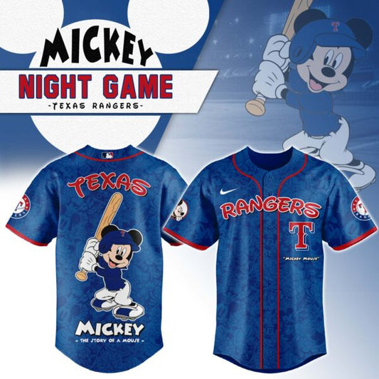 Texas Rangers x Mickey Mouse Baseball Jersey