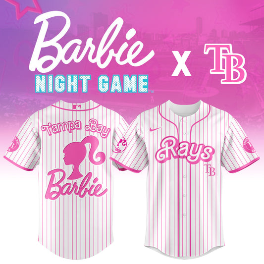 .    Tampa   Bay Rays MLB x Barbie Night Game Limited Edition Jersey 2025 v1