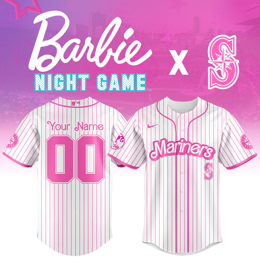.    Seattle  Mariners MLB x Barbie Night Game Limited Edition Jersey 2025 v2