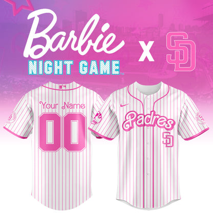 .    San  Diego Padres MLB x Barbie Night Game Limited Edition Jersey 2025 v2