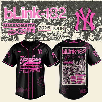 NYY x Blink-182 Missionary Impossible Tour 2025 Jersey