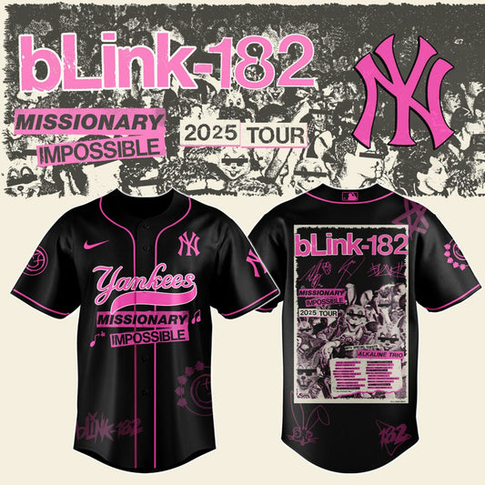 NYY x Blink-182 Missionary Impossible Tour 2025 Jersey