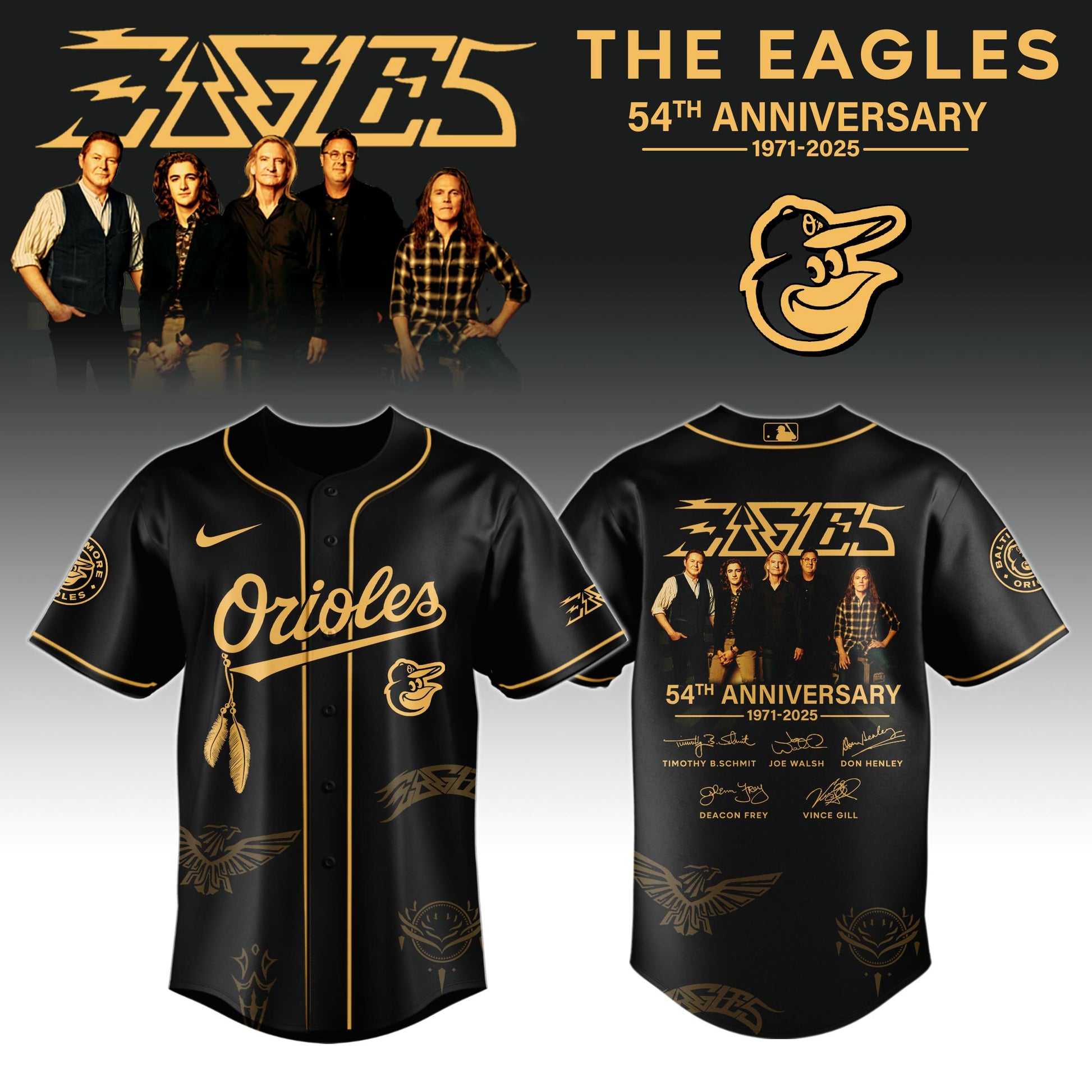 B  Orioles x Eagles Band Music Jersey 2025 Editions Limited + Selling Out Fast