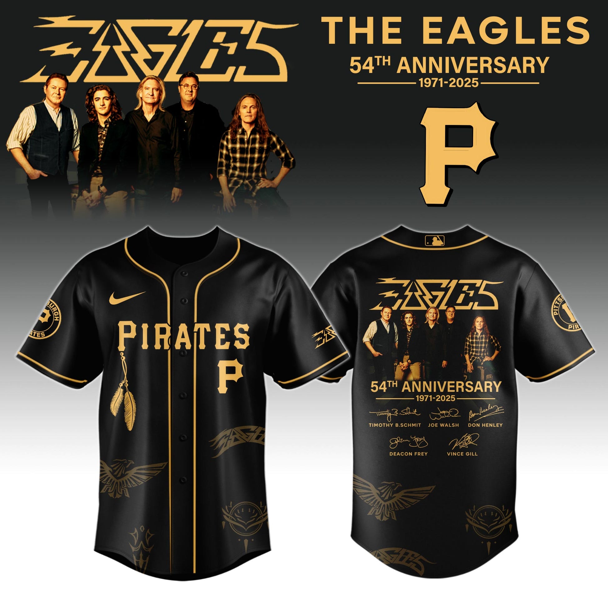 P  Pirates x Eagles Band Music Jersey 2025 Editions Limited + Selling Out Fast