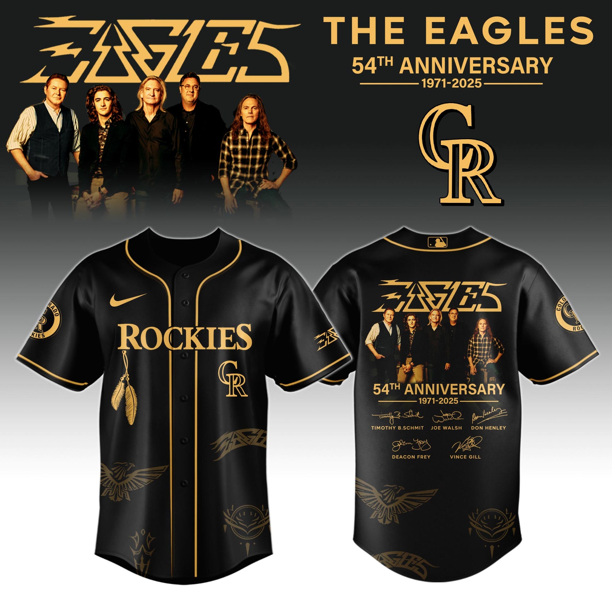 C  Rockies x Eagles Band Music Jersey 2025 Editions Limited + Selling Out Fast