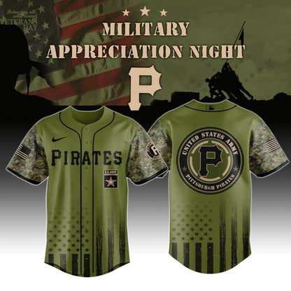 _Pittsburgh Pirates MLB x Army Military Appreciation Night Jersey Editions Limited 2025