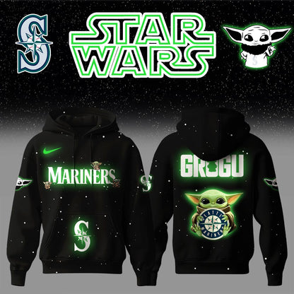 Seattle Mariners x Stars Wars Baby Yoda Game Night Hoodie Editions Limited