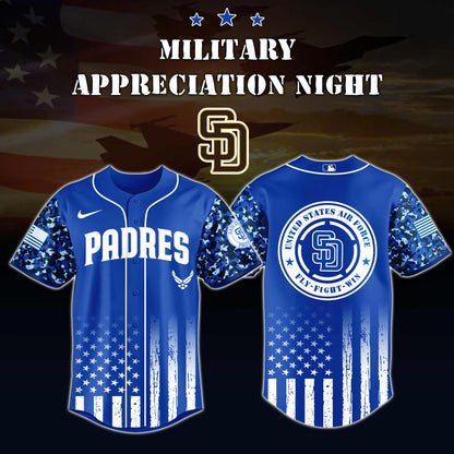 _San Diego Padres MLB x Air Force Military Appreciation Night Jersey Editions Limited 2025 V4