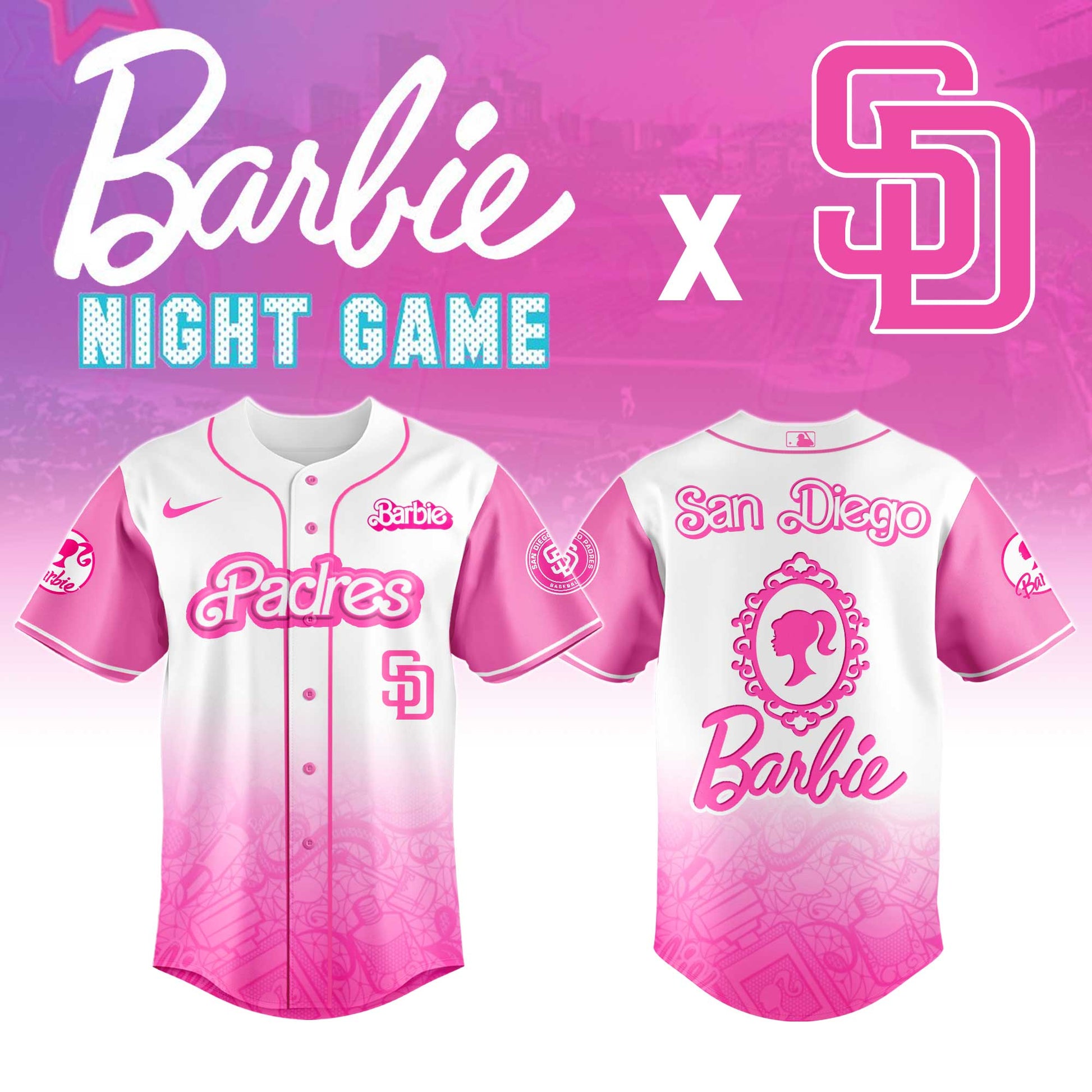 .    San    Diego Padres MLB x Barbie Night Game Limited Edition Jersey 2025