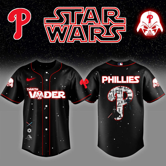 Philadelphia Phillies x Stars Wars Darth Vader Night Baseball Jersey Editions Limited v2
